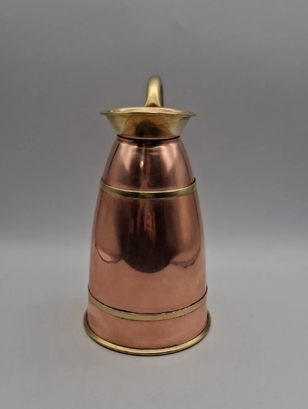 Copper and Brass Pitcher - Polished Copper Decorative Water Jug Peerage Regd